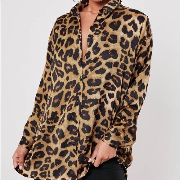 bronze extreme oversized satin shirt - Picture 3 of 6